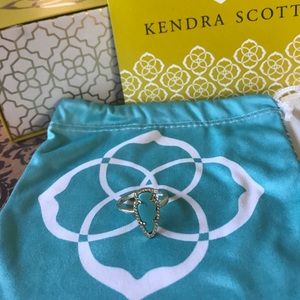 LIKE NEW KENDRA SCOTT TURQUOISE AND GOLD RING!